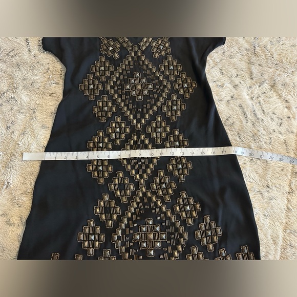 Hale Bob Black Dress with Gold Accents - Picture 7 of 10